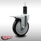 Service Caster 5'' SS Black Poly Swivel 1-1/4'' Expanding Stem Caster Total Lock Brake SCC-SSEXTTL20S514-PPUB-BLK-114 - alternate 2